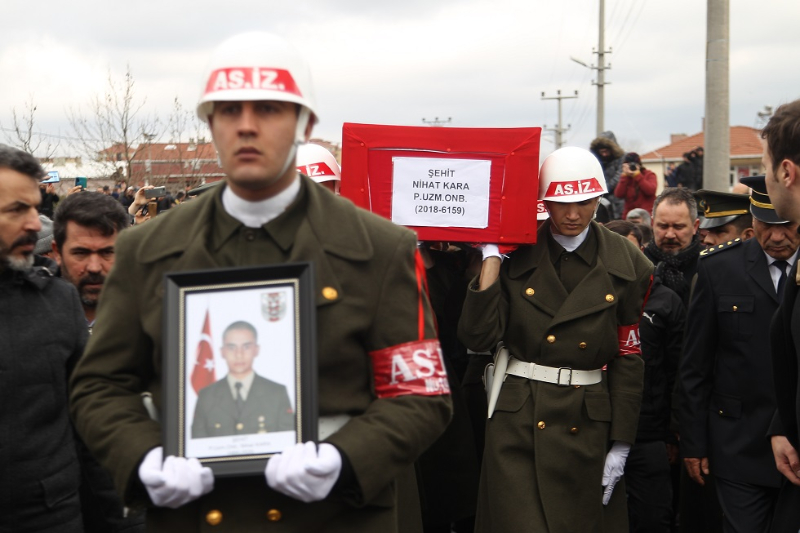 İdlib şehidi Uzman Onbaşı Nihat Kara son yolculuğuna uğurlandı