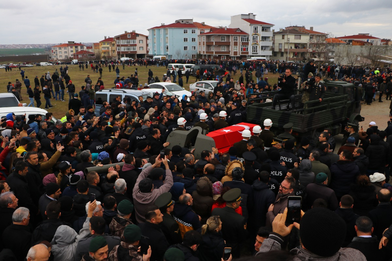 İdlib şehidi Uzman Onbaşı Recep Bekir son yolculuğuna uğurlandı