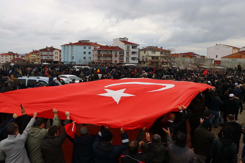 İdlib şehidi Uzman Onbaşı Recep Bekir son yolculuğuna uğurlandı