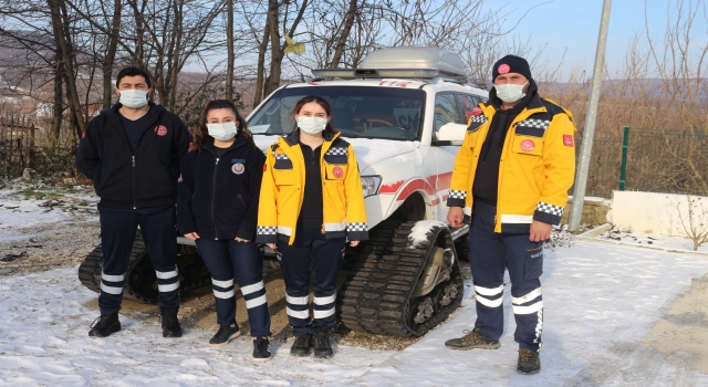 Demirköy’de 112 Acil Sağlık ekipleri zorlu kış şartlarında da görev başında