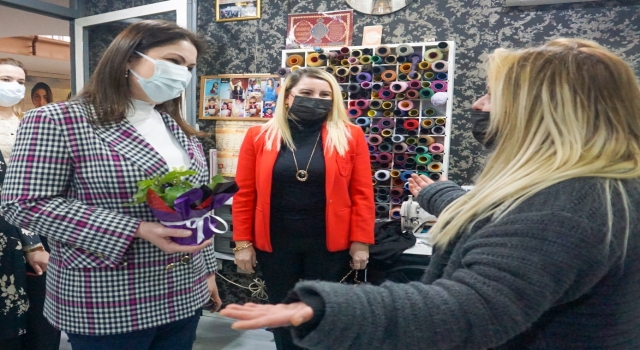 AK Parti Edirne İl Başkanı İba, kadınları işyerlerinde ziyaret etti
