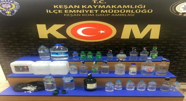Edirne’de sahte içki operasyonu