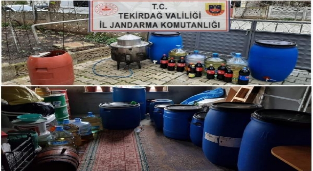 Tekirdağ’da 320 litre sahte içki ele geçirildi