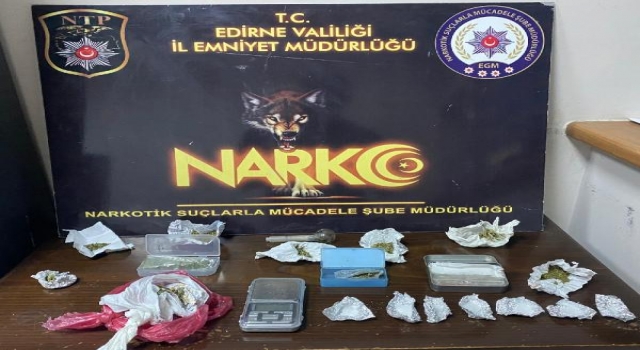 Edirne’de uyuşturucu operasyonu: 2 gözaltı