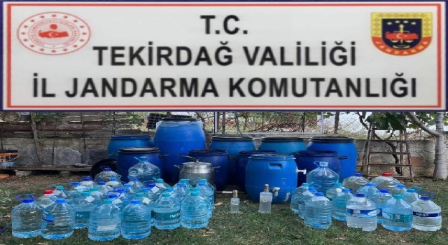 Tekirdağ’da 1 ton sahte rakı ele geçirildi