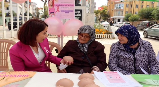 Hemşirelik öğrencileri, meme kanserine karşı maketle bilgilendirdi