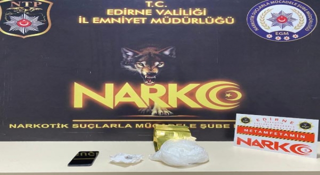 Edirne’de 500 gram metamfetamine 3 tutuklama 