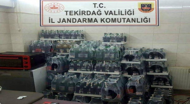 Çerkezköy’de 885 litre sahte içki ele geçirildi