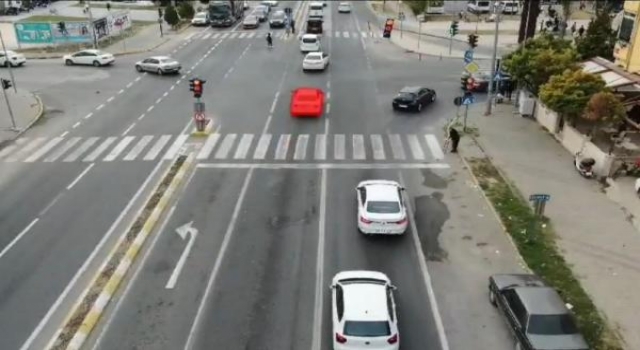 Kırklareli’de ışık ihlali yapan araçlara dron ile denetim