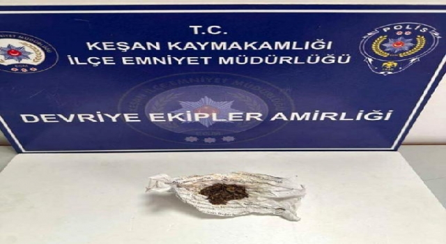Edirne’de uyuşturucuyla yakalanan şüpheliye gözaltı