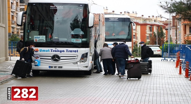 Tekirdağ'da karantina süresi dolan 360 kişi evlerine gönderildi