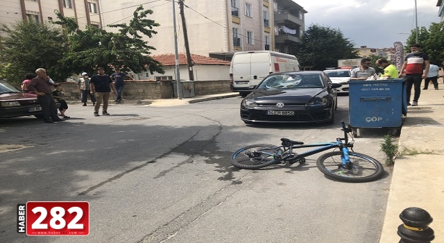 Tekirdağ'da otomobilin çarptığı bisikletin sürücüsü çocuk yaralandı