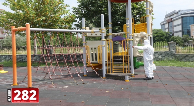 Ergene’de Oyun Parklarında Dezenfekte Çalışmaları Devam Ediyor