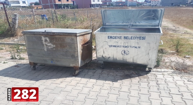 Ergene Belediyesi Eski Çöp Konteynırlarını Yeniliyor