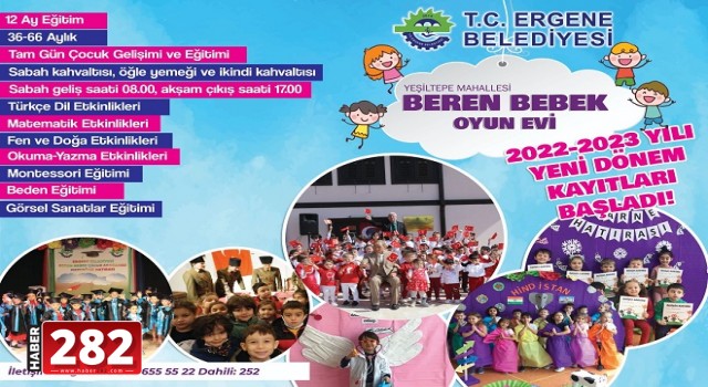 Ergene Belediyesi Beren Bebek Oyun Evinde Yeni Dönem Kayıtları Başladı.
