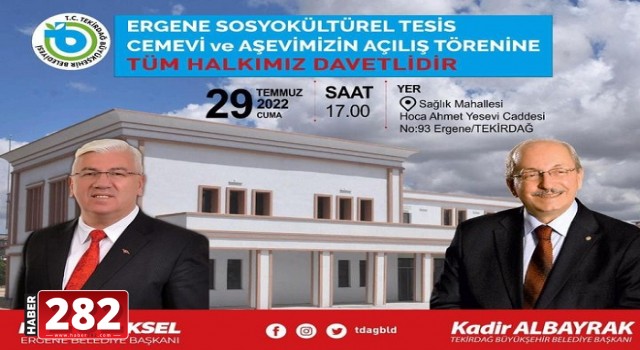 Ergene’de Büyük Bir Projenin Daha Açılışı Yapılıyor.