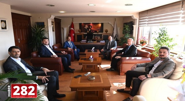 Başkan Yüksel'den göreve başlayan Kaymakam Mustafa Güler'e ziyaret