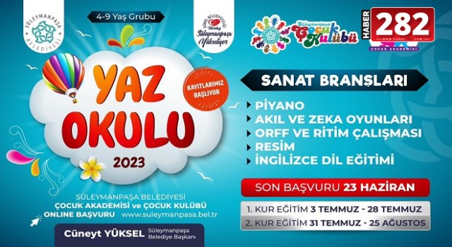 Süleymanpaşa Belediyesi Yaz Okulu kayıtları başladı