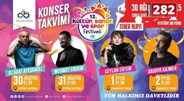 12. Kültür, Sanat ve Spor Festivali Başlıyor