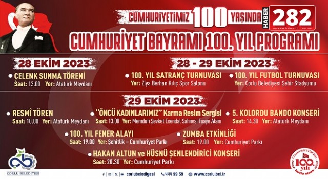 Cumhuriyetimizin 100. Yılını Coşkuyla Kutlayacağız