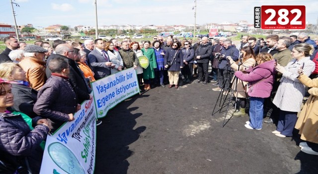 Başkan Yüksel, Çorlu Deresi’nde düzenlenen basın açıklamasına katıldı