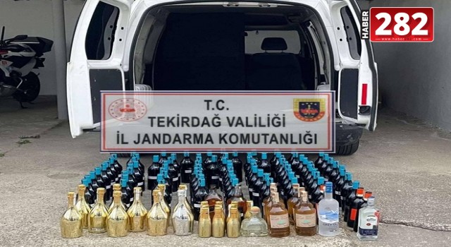 Tekirdağ'da 169 şişe kaçak içki ele geçirildi