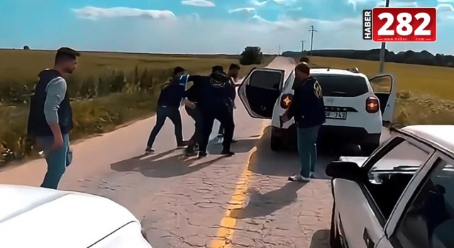 TEKİRDAĞ Çalıntı otomobille kaçan şüpheli, havadan ve karadan takiple yakalandı