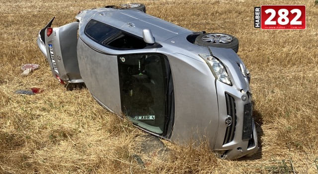 SEYMEN ÇORLU YOLUNDA ARAÇ TAKLA ATTI