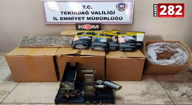 Tekirdağ'da kaçak sigara operasyonunda 3 gözaltı