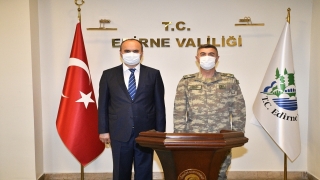 2. Kolordu Komutanı Tümgeneral Oğuz’dan, Edirne Valisi Canalp’e ziyaret