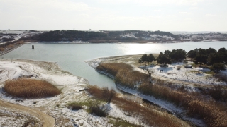Hayrabolu Göleti ”kış güzelliği” ile dikkati çekiyor