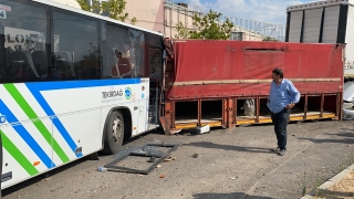 Tekirdağ’da tamir edildikten sonra test sürüşü yapılan otobüs 7 araca çarptı