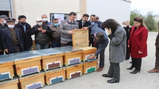 Vize’de üreticilere arı kovanı dağıtıldı
