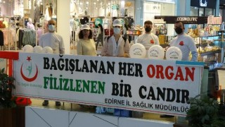 Edirne’de organ bağışı standı açıldı