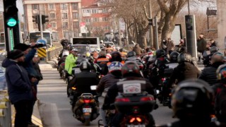 Şaka yaptığı arkadaşının yumruklarıyla ölen Nevrekop’u, motosiklet tutkunları uğurladı