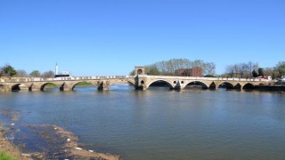 Edirne’de, geçen yıl taşan Tunca Nehri’nin debisi bu yıl düştü