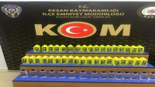 Edirne’de kolonya şişelerinde 51 litre etil alkol ele geçirildi