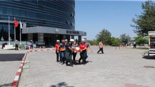 Trakya Üniversitesi’nde yangın ve deprem tatbikatı