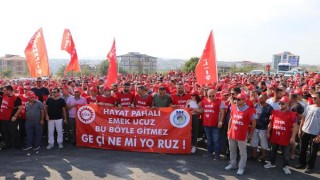 Tekirdağ’da belediye işçilerinden ’zam’ eylemi