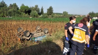 Edirne’de patpat şarampole devrildi: 4 yaralı