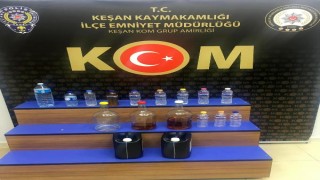 Edirne’de 21 litre sahte rakı ve 5 litre etil alkol ele geçirildi