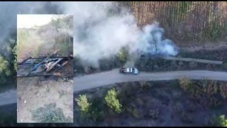 Dronla tespit edilen yangın, ormana sıçramadan söndürüldü