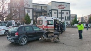 Edirne’de trafik kazasında, moto kurye yaralandı