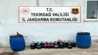 Tekirdağ’da 420 litre sahte içki ele geçirildi