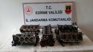 Edirne’de kaçak 5 motor üst kapağı ele geçirildi