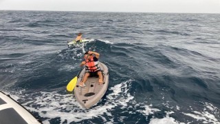 Saros Körfezi’nde sürüklenen 2 çocuk ve yardıma giden cankurtaranı Sahil Güvenlik kurtardı