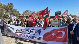 Tekirdağ’da İsrail protestosu