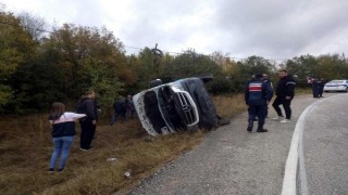 Tekirdağ’da yolcu minibüsü devrildi: 16 yaralı