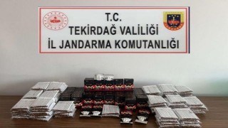 Tekirdağ bir araçta 3 bin 200 makaron ele geçirildi