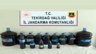 Malkara’da 79 litre sahte şarap ele geçirildi